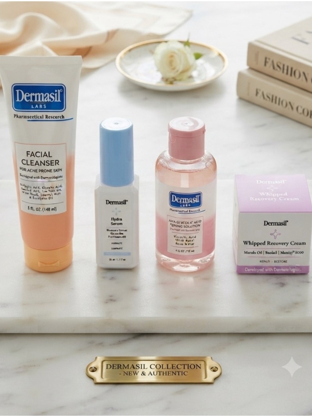 DERMASIL WHOLE BUNDLE ( cleanser, serum, toning solution and recovery cream)